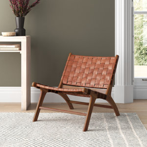 Joss & Main Saison Woven Leather Accent Chair | Wayfair